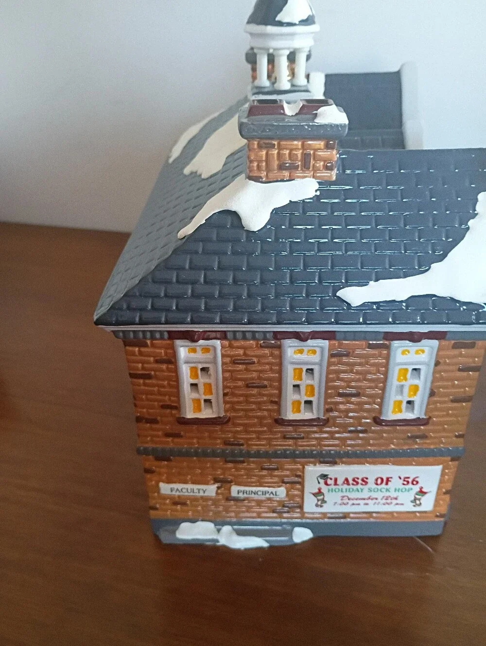 Christmas Lake High School Handpainted Ceramic Building Department 56